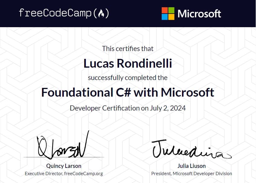 Foundational C# with Microsoft